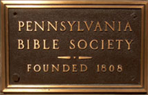 Pennsylvania Bible Society Plaque pennsylvania bible society plaque