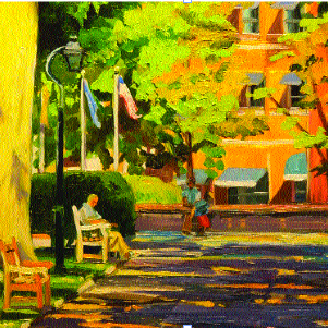 A Painting of Washington Square a painting of washington square
